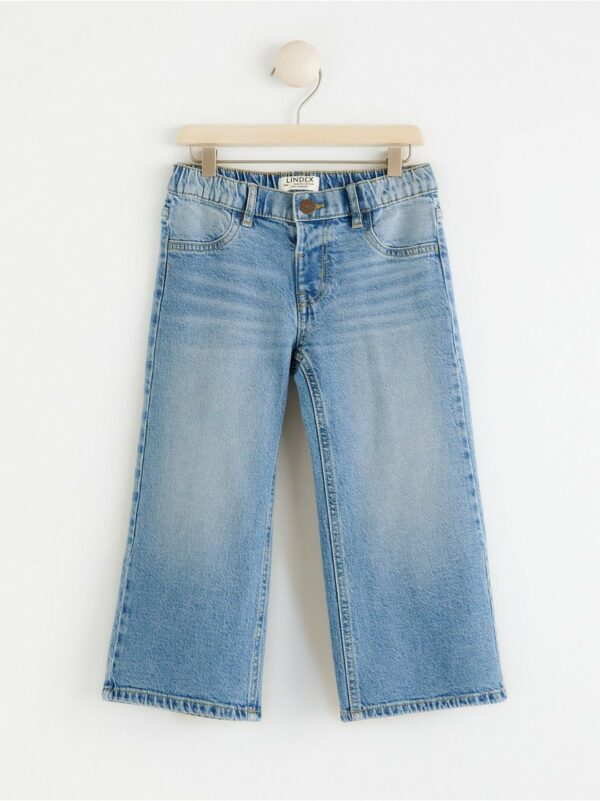 VIVI Wide cropped regular waist jeans - Denim, 128