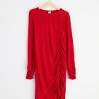 Sparkly dress with gatherings - Red, 170