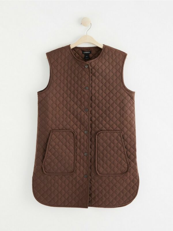 Quilted vest - Brown, M