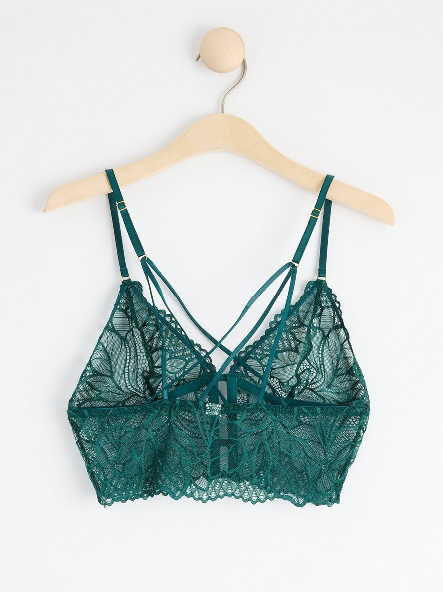 Unpadded bralette with lace