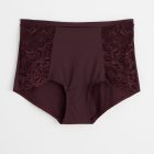 High waist briefs with lace - Lilac, 52/54