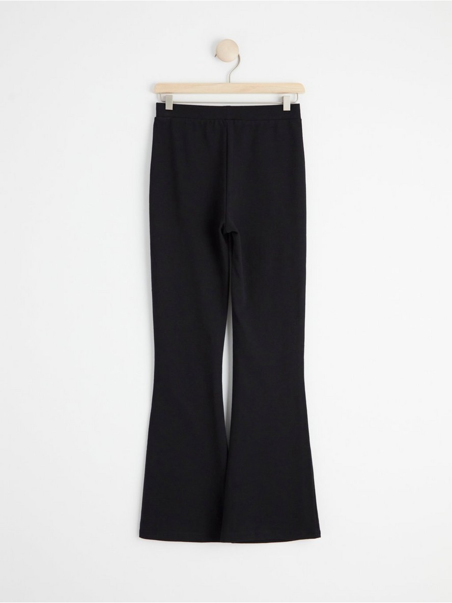 Flared trousers with brushed inside