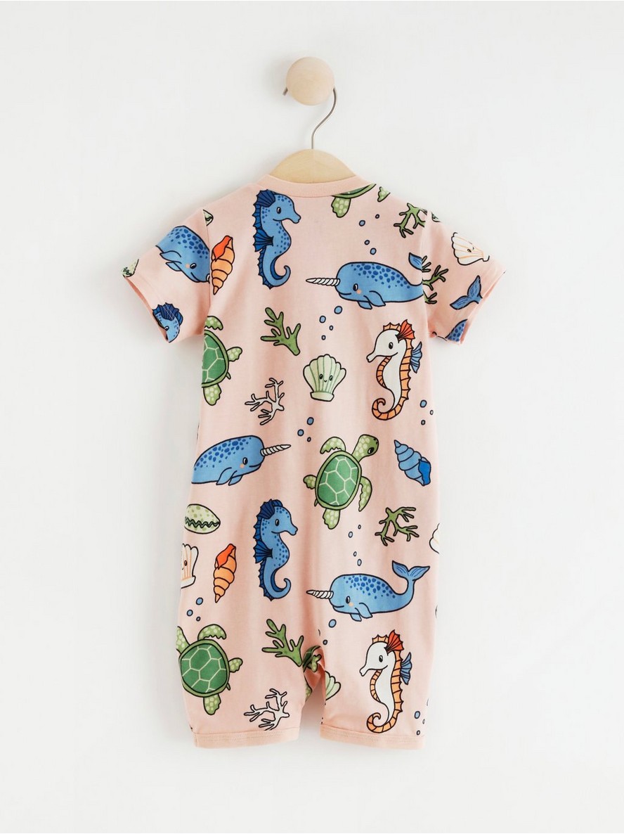 Pyjama romper with sea animals