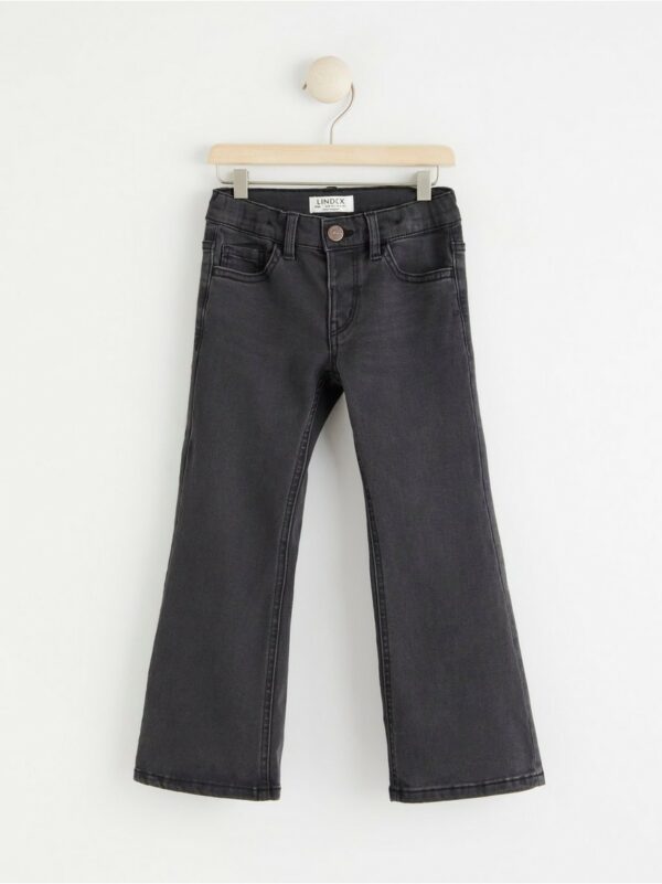 FREJA Flare regular waist jeans - Black, 128