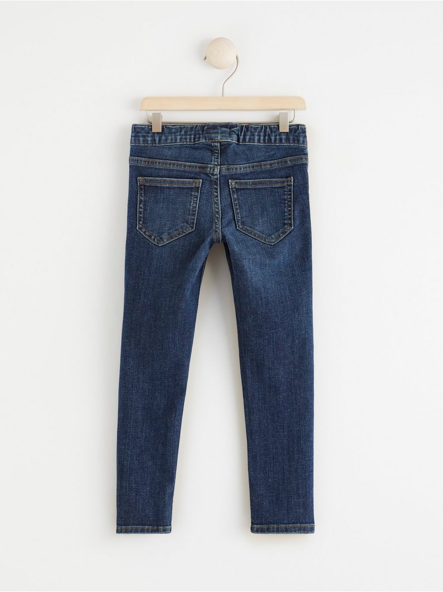 SARA Slim regular waist jeans with print to knees