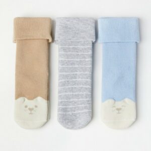 3-pack terry socks - Light Dusty Blue, 13/15