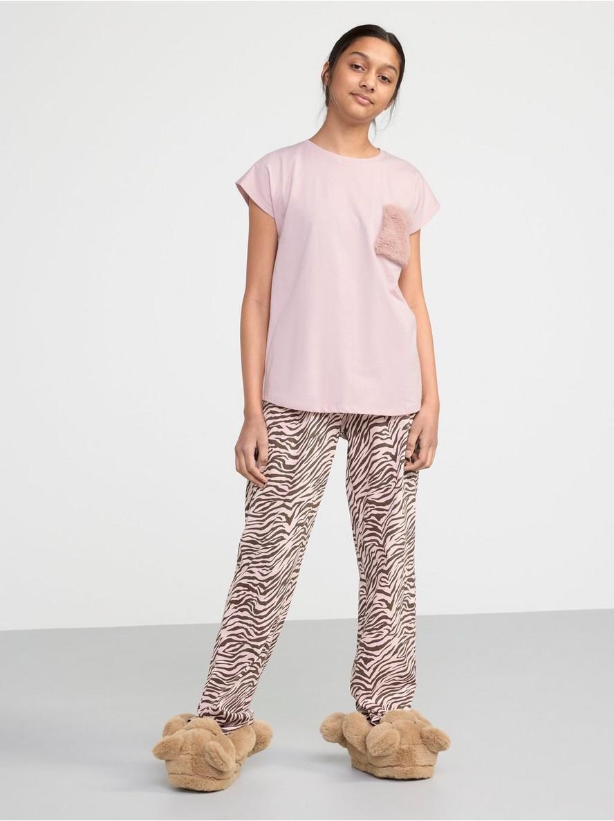 Pyjama set with t-shirt and trousers - Light Dusty Lilac, 134/140