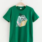 T-shirt with print - Green, 170