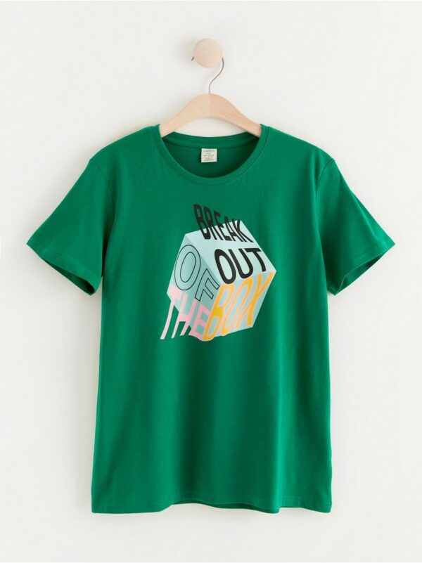 T-shirt with print - Green, 170