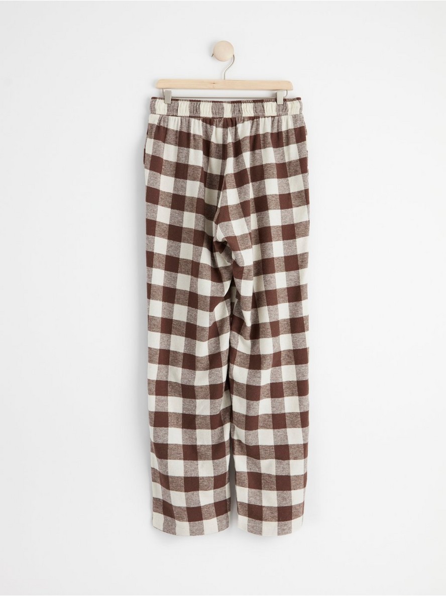 Checked flannel pyjama trousers