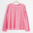 Striped long sleeve top - Pink, L
