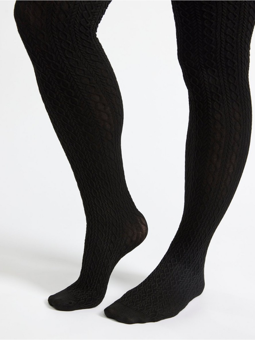 MOM Cable knit tights in lyocell