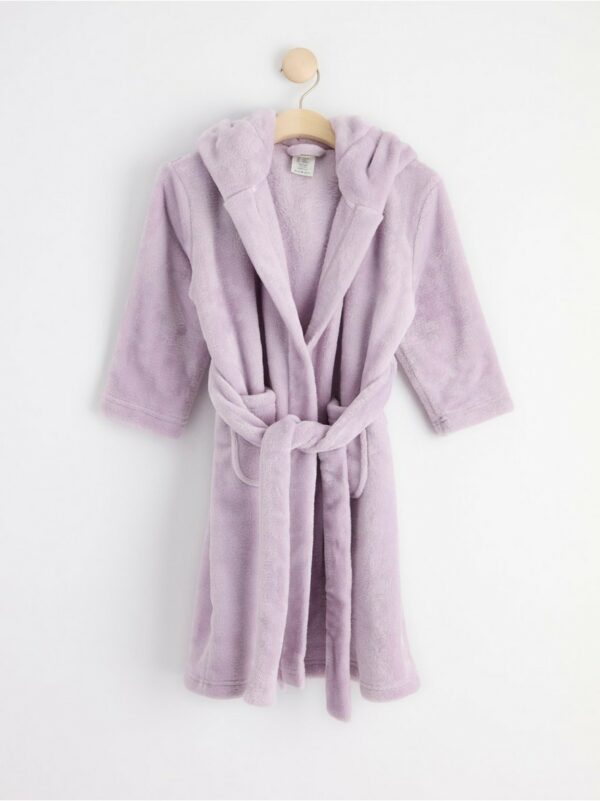 Fleece robe with ears - Lilac, 110/116