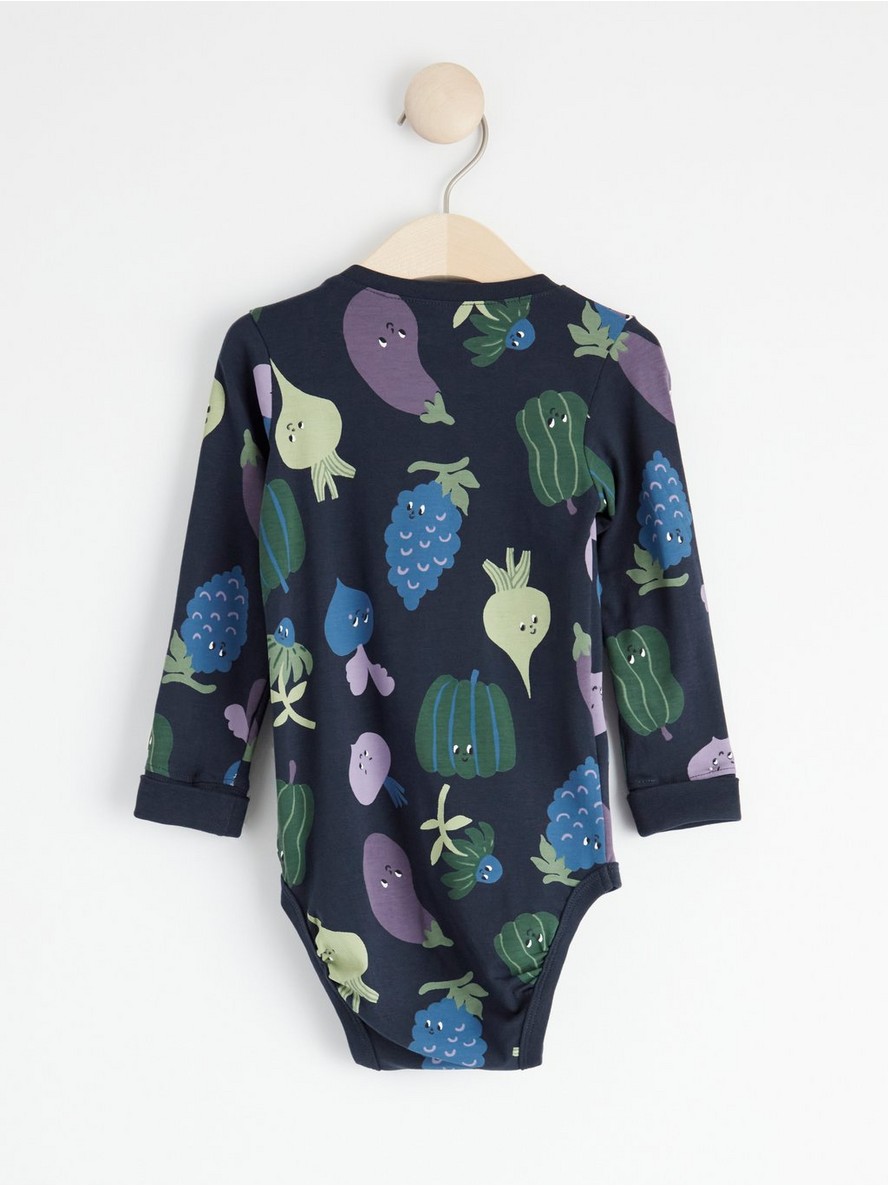 Long sleeve bodysuit with vegetables