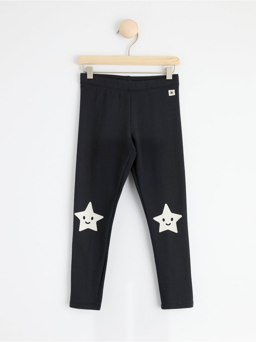 Leggings with brushed inside and stars - Lindex Malta