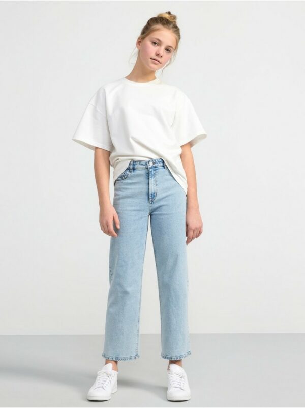 VANJA Wide high waist jeans with cropped leg
