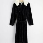 Panda fleece robe - Black, 134/140