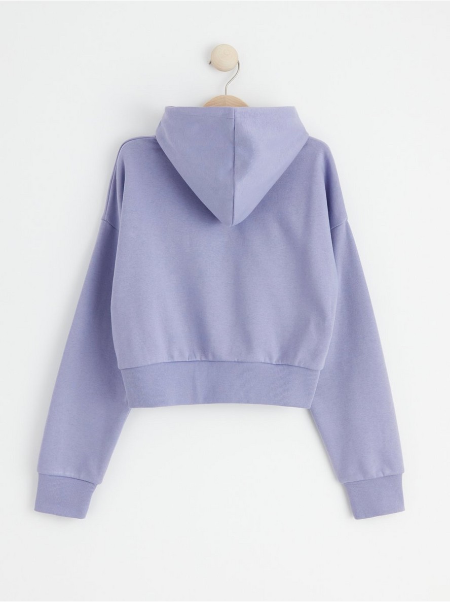 Cropped sweatshirt with brushed inside