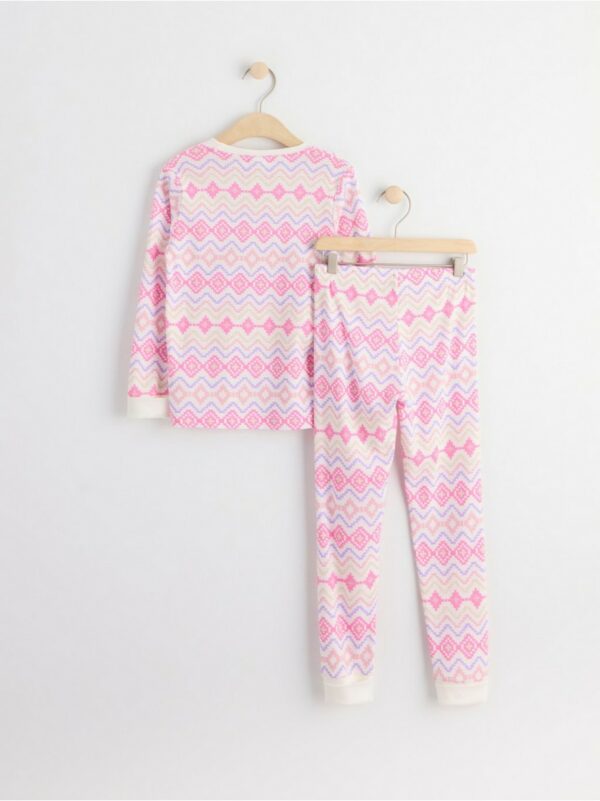 Pyjama set with fair isle print