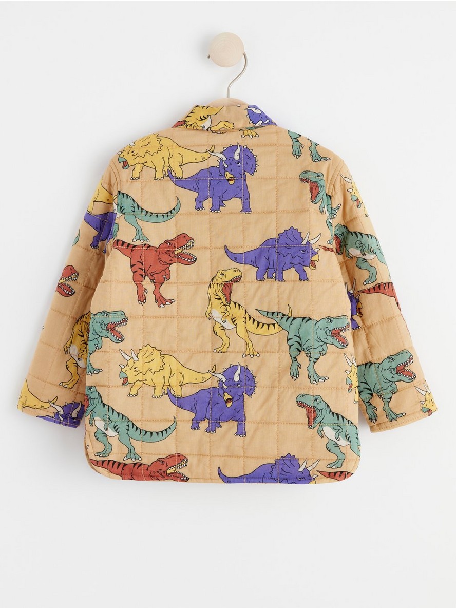 Quilted shirt with dinosaurs