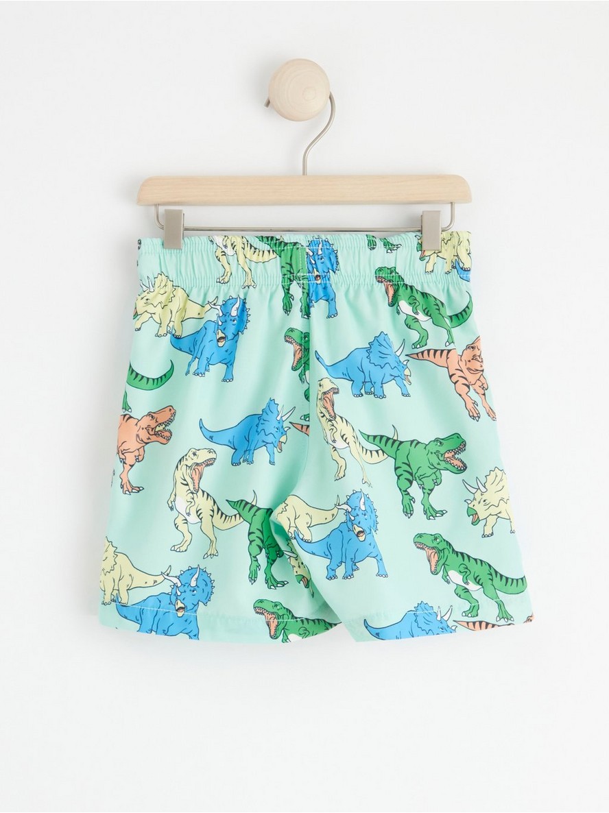 Swim shorts with dinosaurs