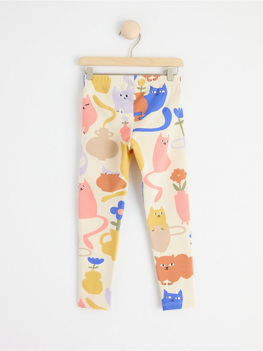 Leggings with cats brushed inside
