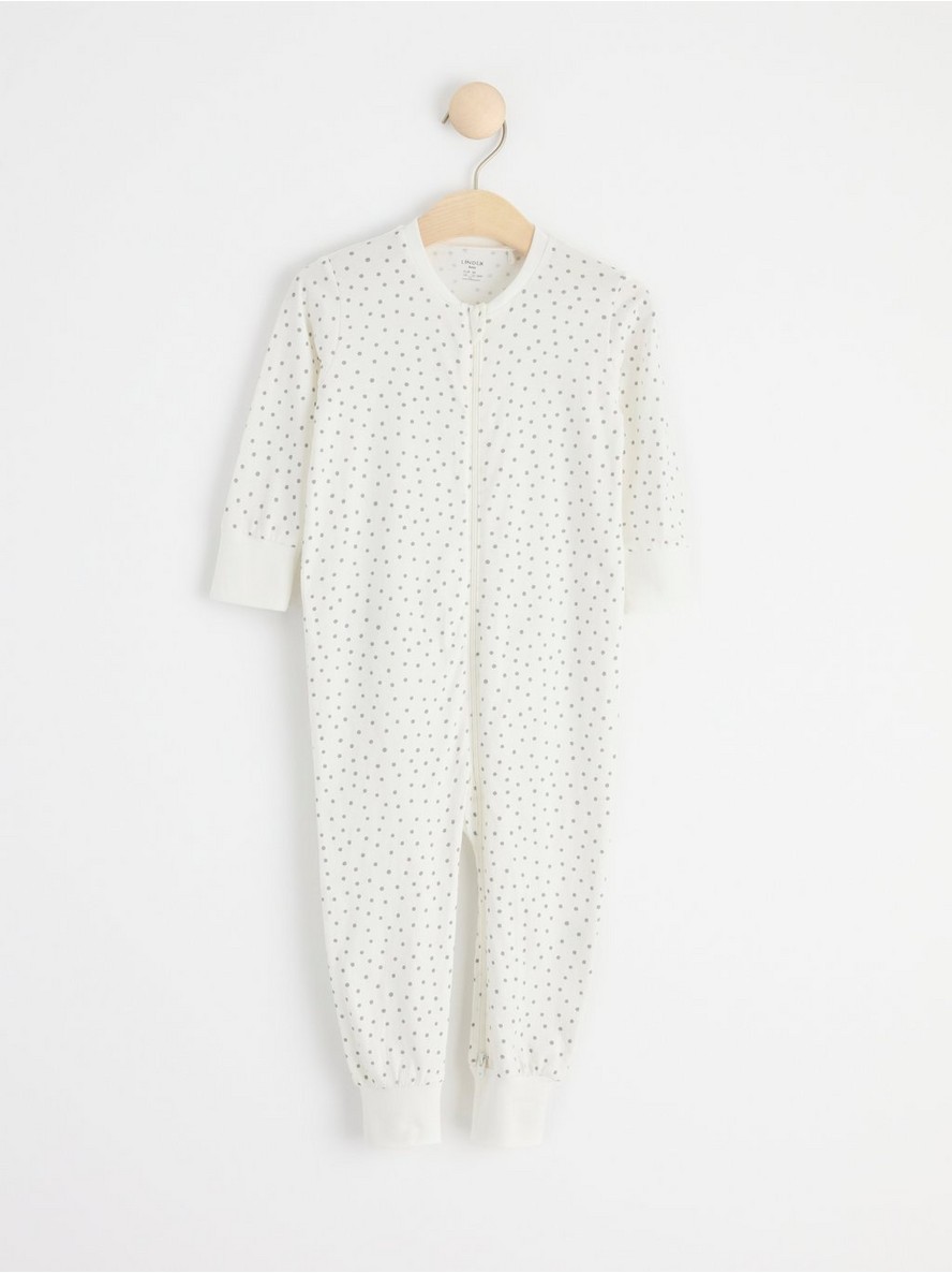 Pyjamas with dots and lamb appliqué