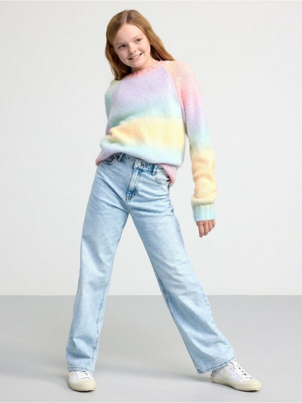 Knitted rainbow jumper