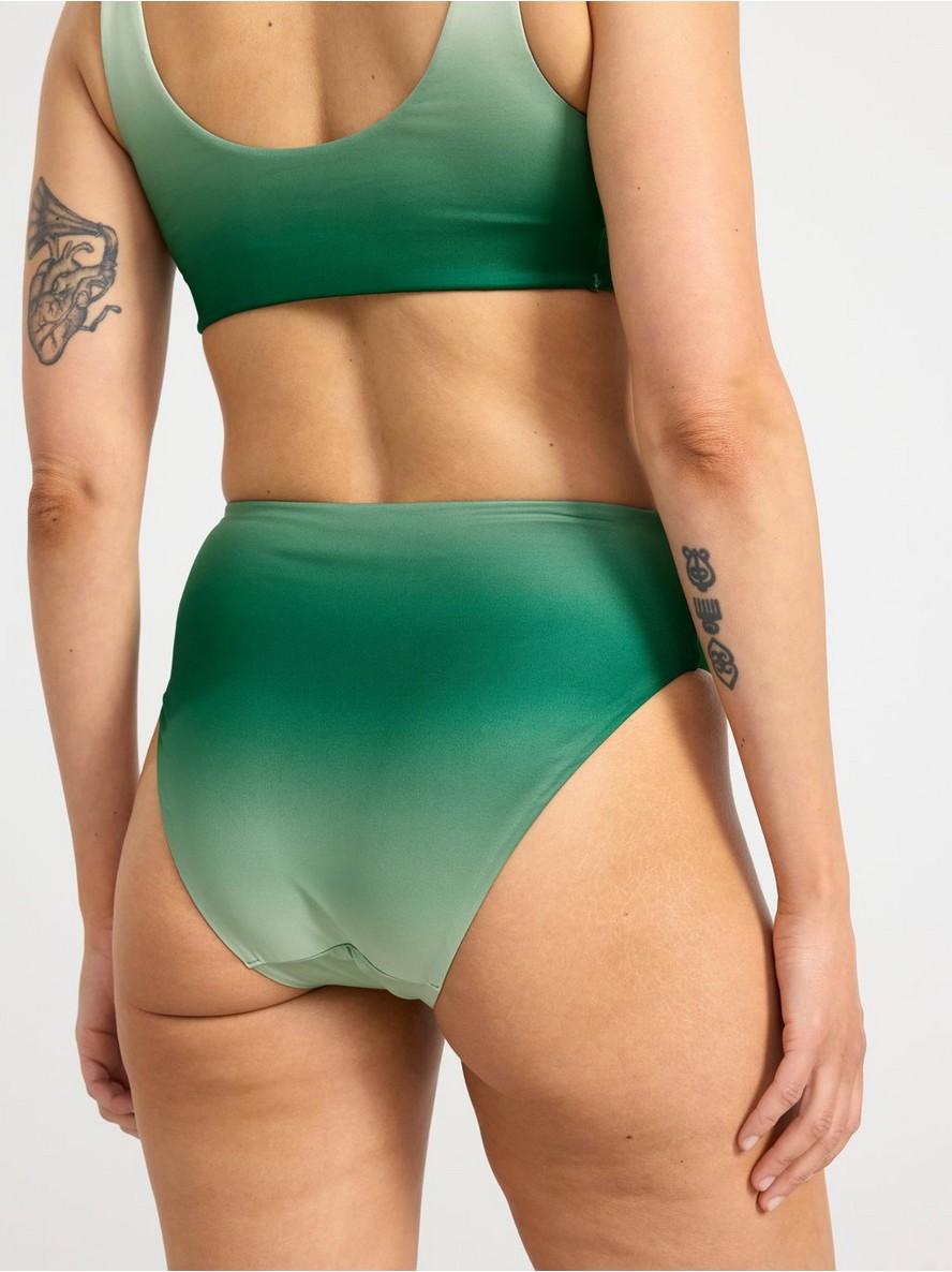 High waist bikini bottom with colour gradient