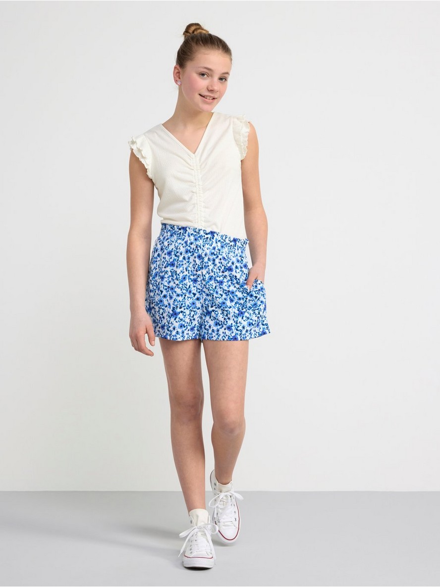 Floral jersey shorts