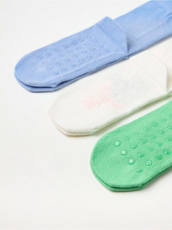 3-pack socks with antislip and ice creams