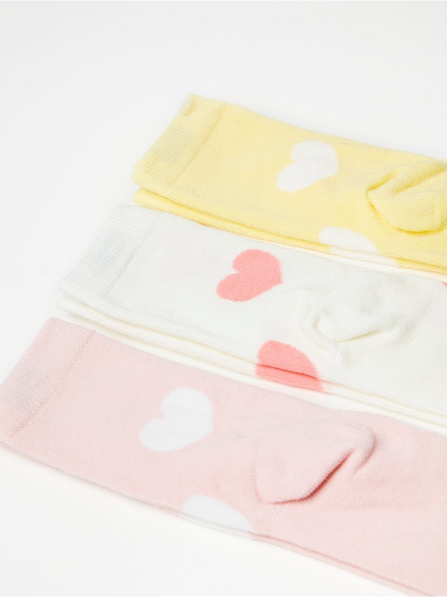 3-pack socks with hearts