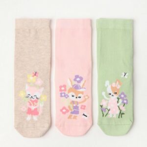 3-pack socks with antislip - Light Dusty Green, 22/24