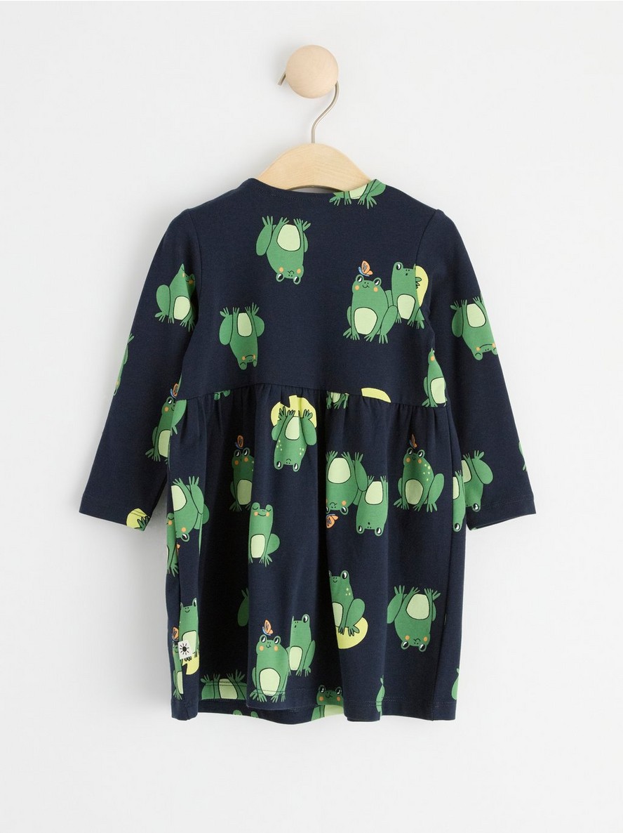 Long sleeve dress with frogs
