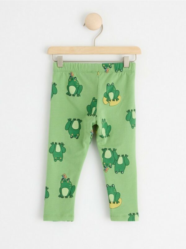 Leggings with brushed inside and frogs