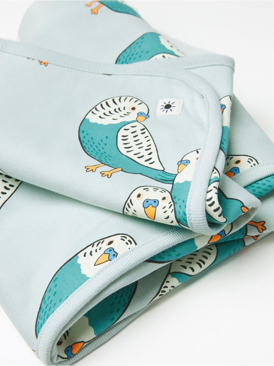 Baby blanket with budgies