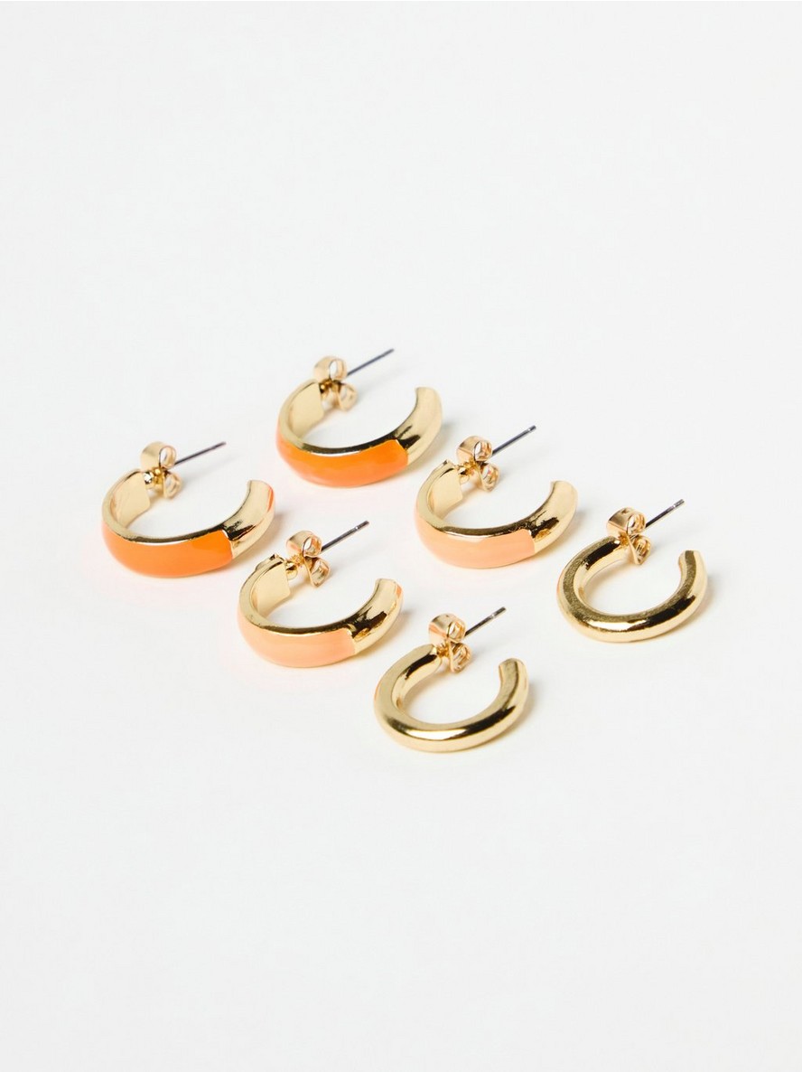 3-pack hoop earrings