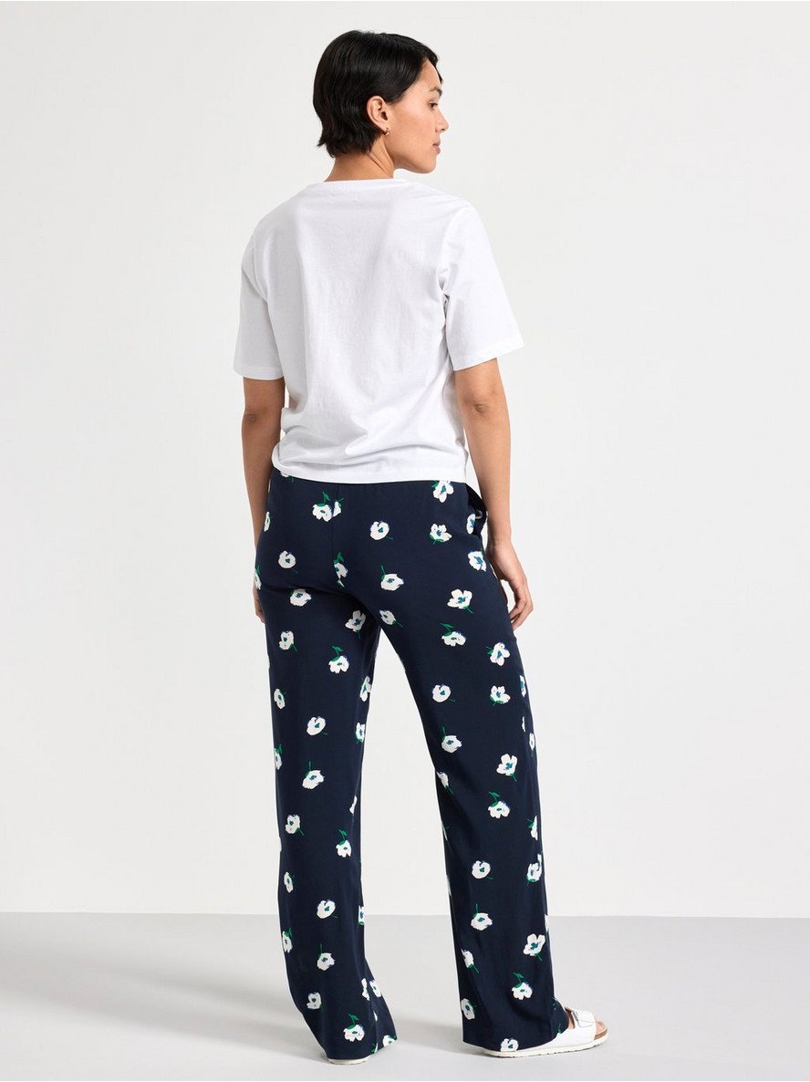 BELLA Straight patterned trousers