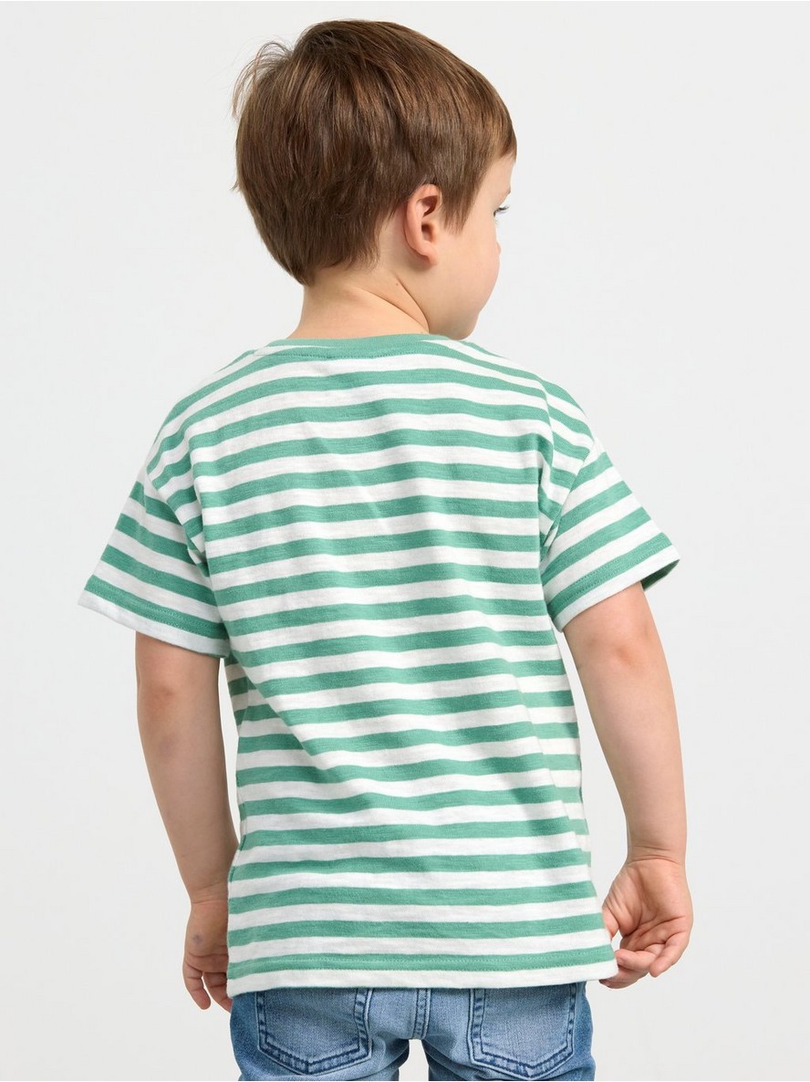 Short sleeve top with stripes