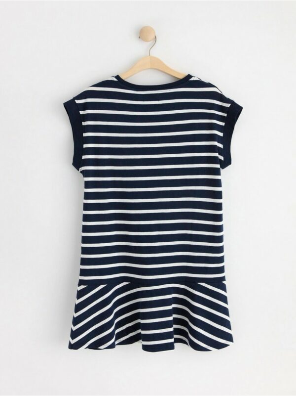 Short sleeve dress with stripes