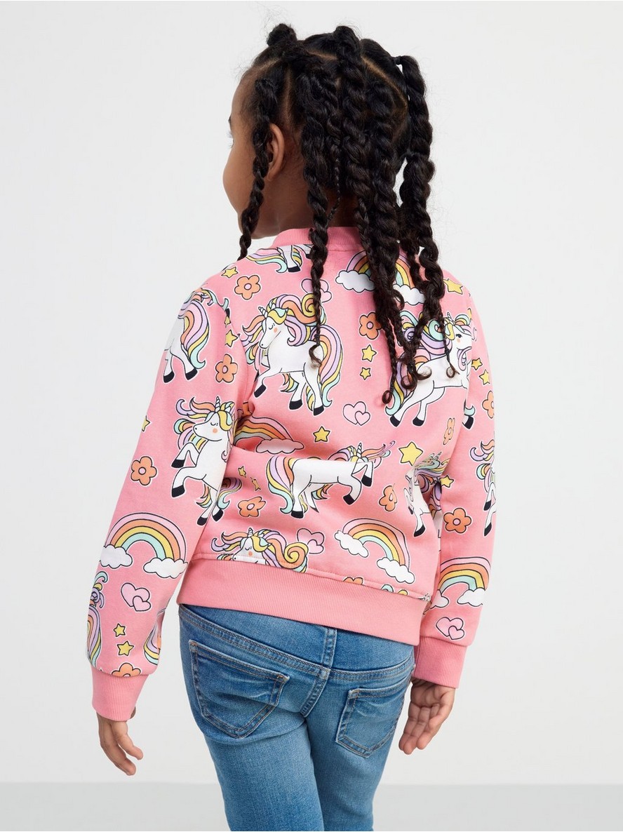 Sweater with zipper and unicorns