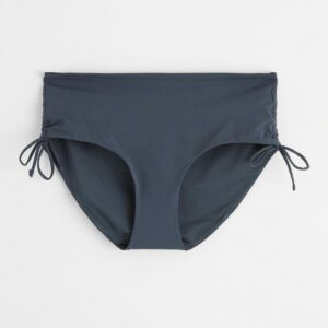 Midi waist bikini bottoms with tie details - Blue, XL