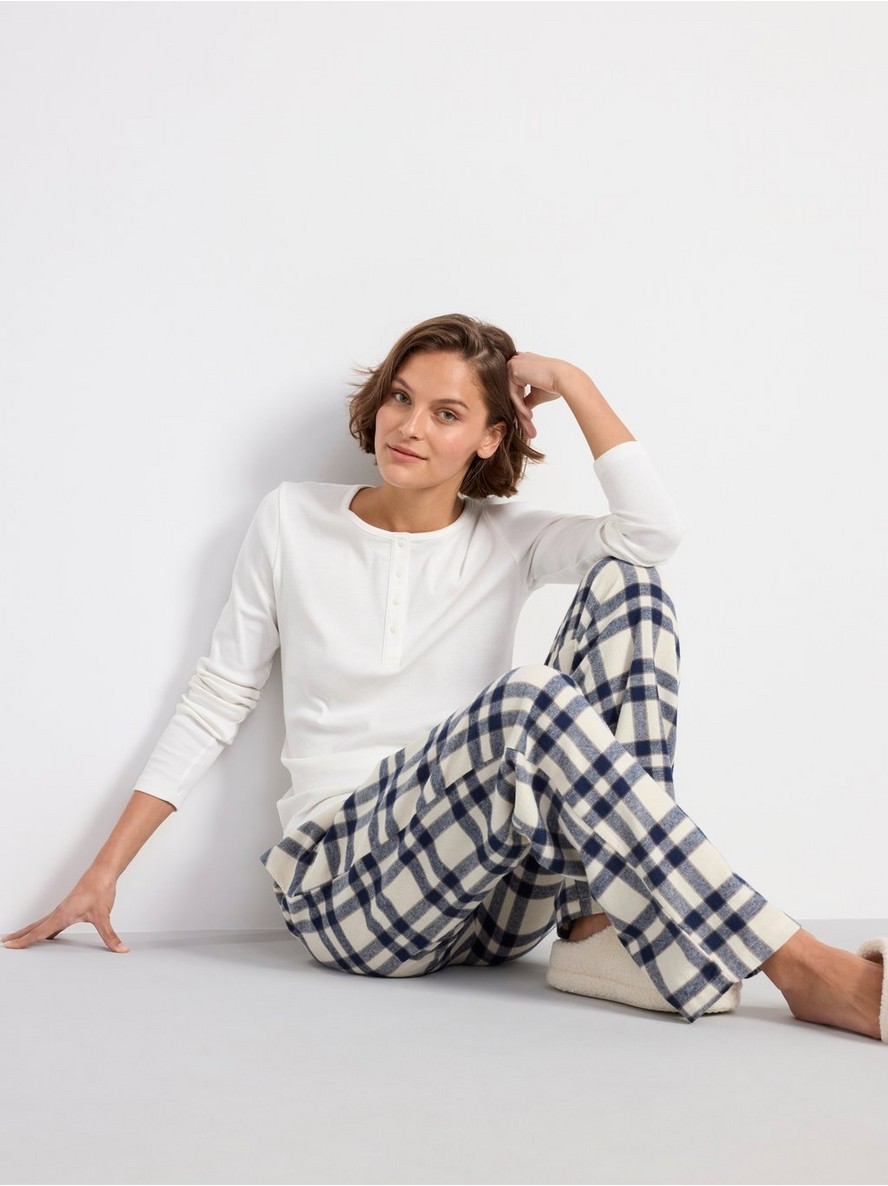 Pyjama trousers in flannel