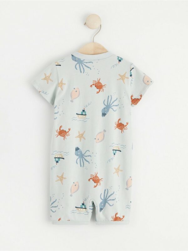 Pyjama romper with ocean print