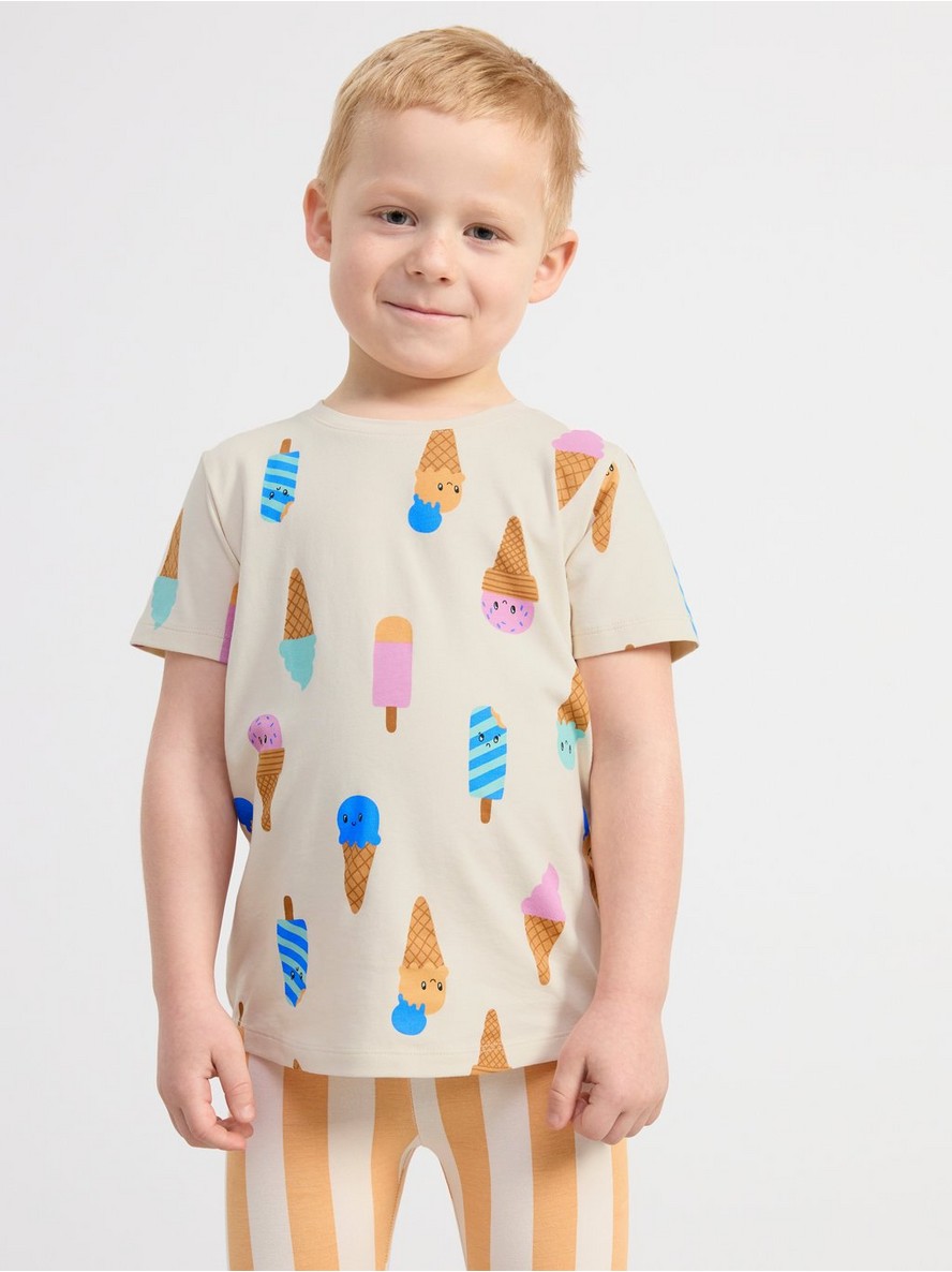 Short sleeve top with ice cream print