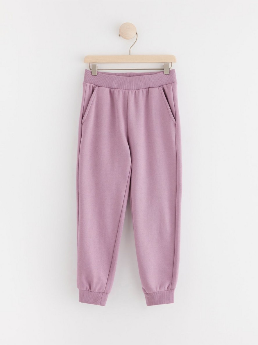 Joggers with brushed inside - Lilac, 92