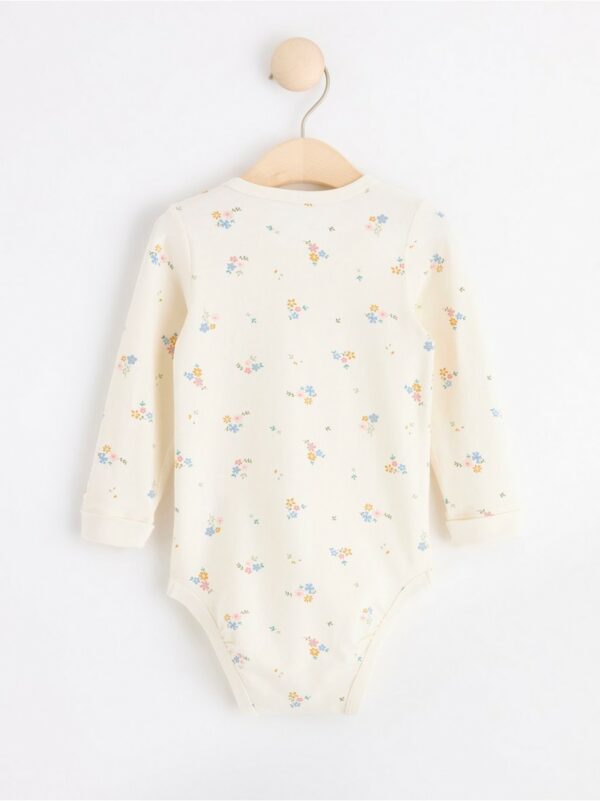 Long sleeve bodysuit with flowers