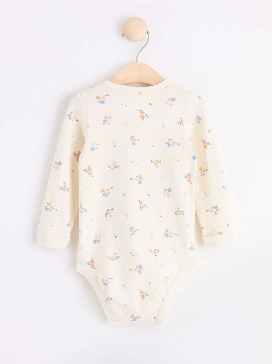 Long sleeve bodysuit with flowers