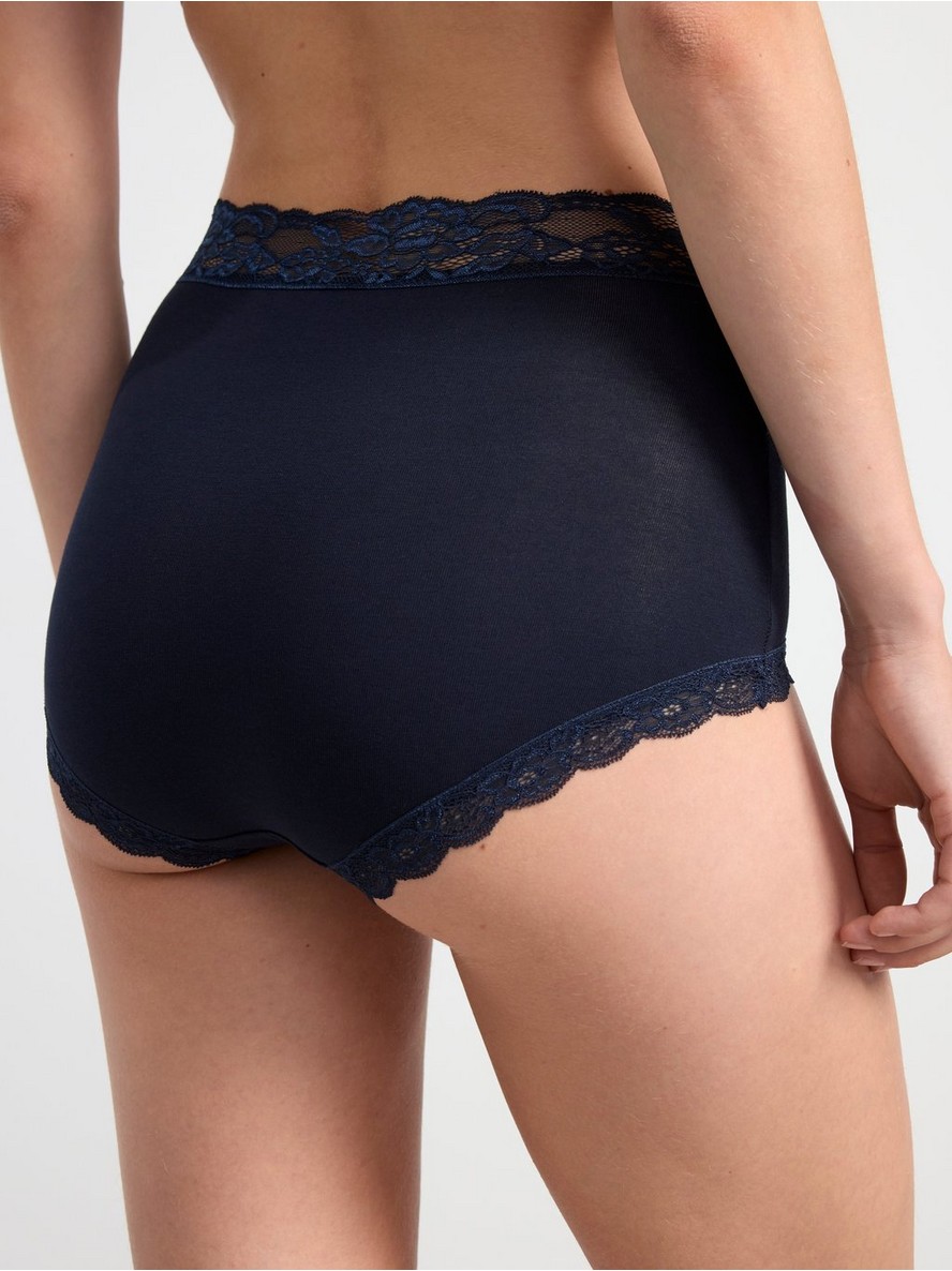 High waist briefs with lace