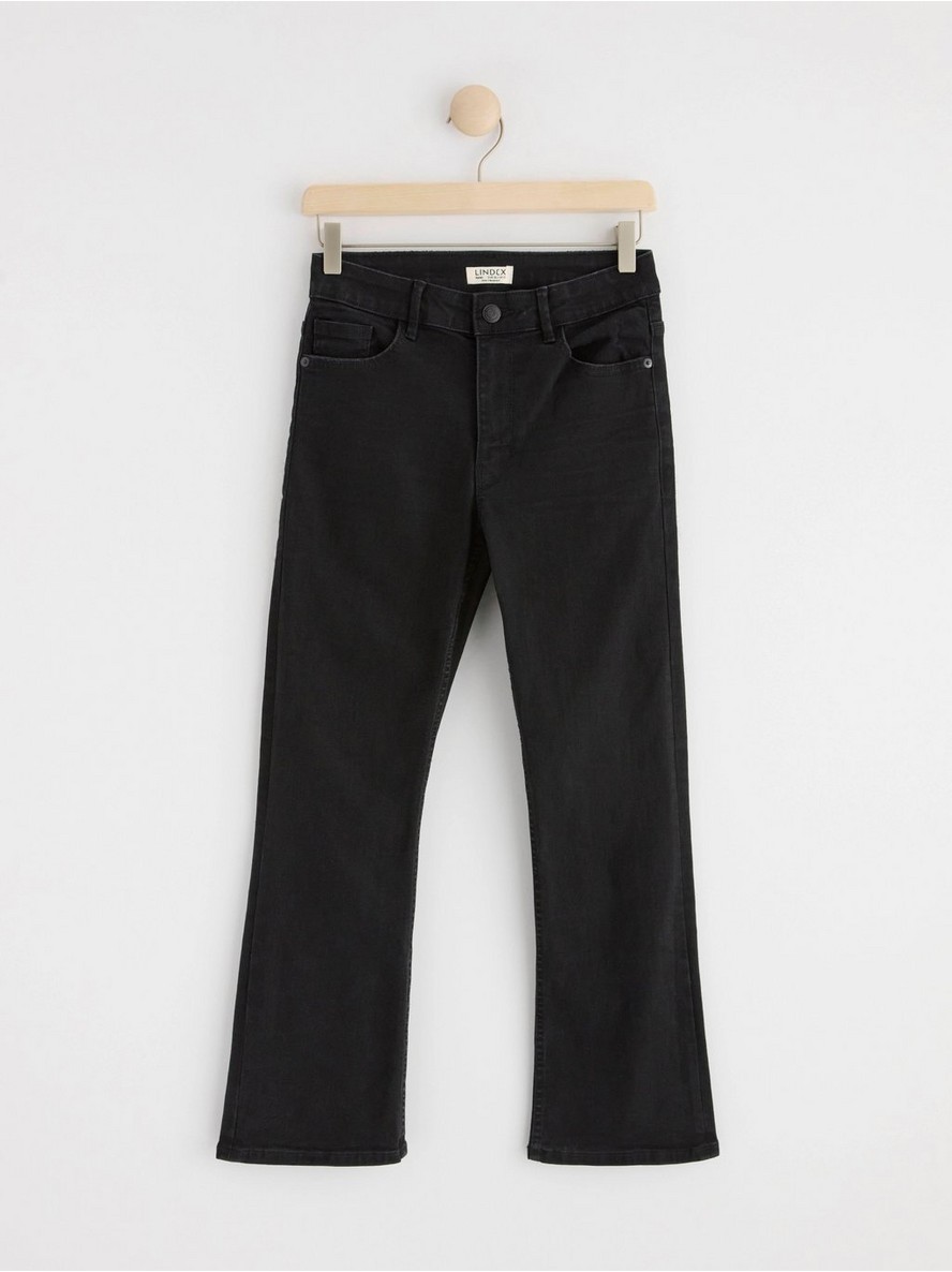 KAREN Flared cropped jeans - Black, 40